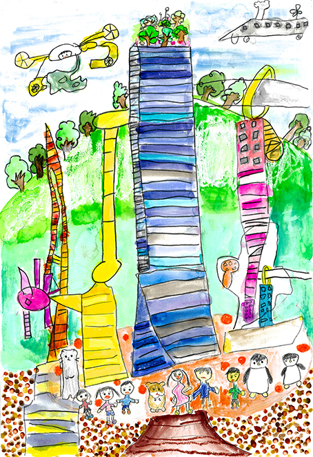 町と森はなかよし