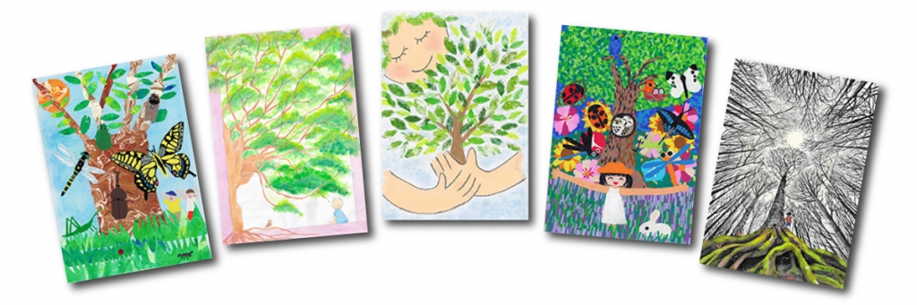 〈作品展示〉令和5年用国土緑化運動・育樹運動ポスター原画コンクール